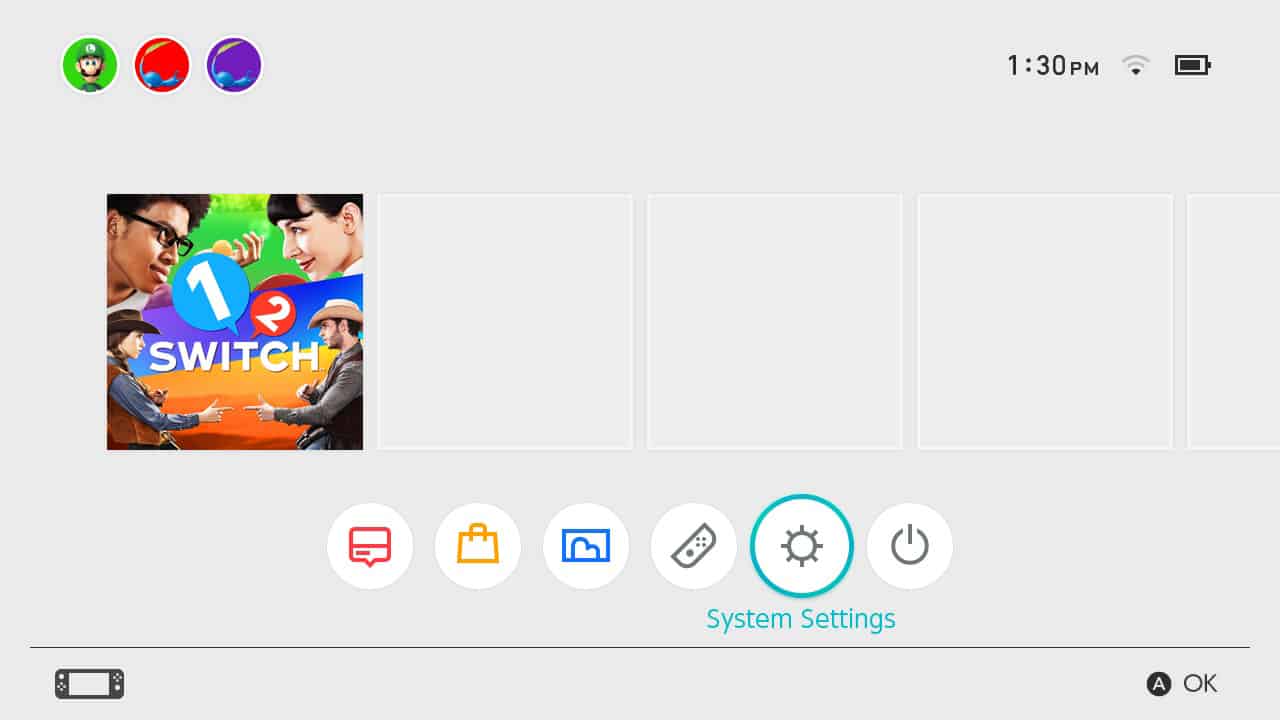 Nintendo switch actualización