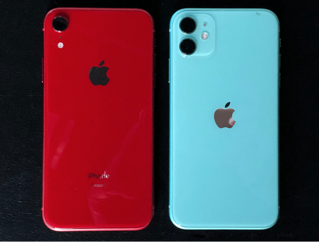 iPhone 11 rojo azul 